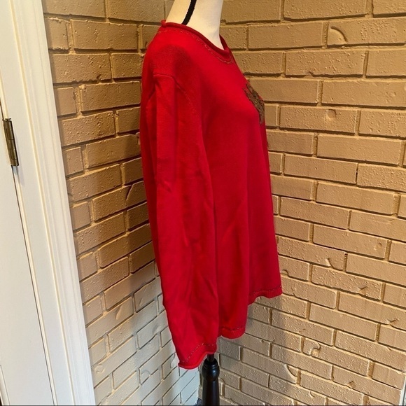 Christopher Banks CJ Hand Embroidered Squirrel Holiday Sweater Soft Size 2X - Picture 4 of 9